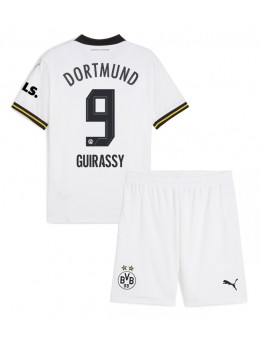 Borussia Dortmund Serhou Guirassy #9 Ausweichtrikot für Kinder 2024-25 Kurzarm (+ Kurze Hosen)